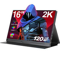 UPERFECT 16inch 144HZ Portable Monitor 2560*1600 Second Screen LCD Display For Laptop MAC Switch Xbox With VESA Type-C HDMI