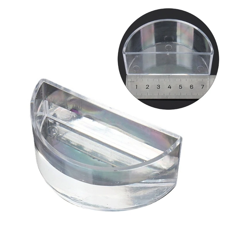 Clear Semi Circular Refractive Water Tray for Physics Optics Experiments Physics Educational Tool for Student Teacher