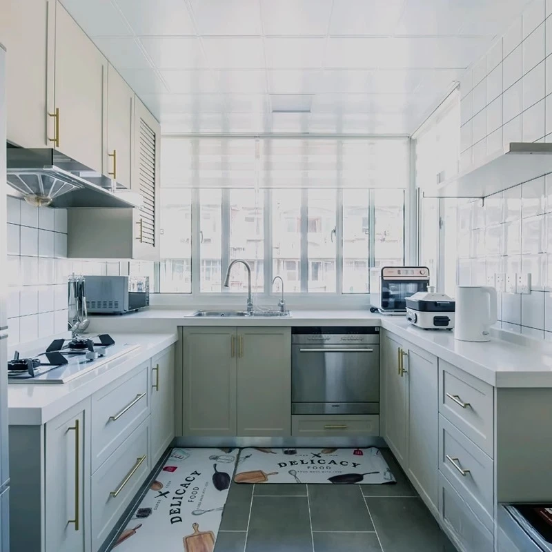 النمط الأوروبي الحد الأدنى الصلبة النحاس خزانة DIY بها بنفسك مقبض سحب الكلاسيكية الفاخرة درج الذهب مقبض خزانة الباب مقبض طويل #6