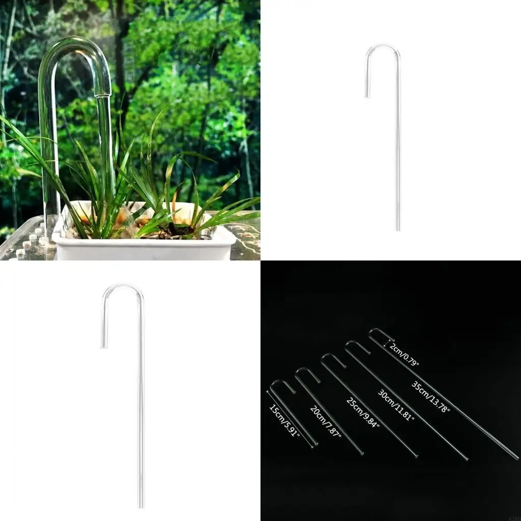 62KD Acrylic Fish for Tank U Transparent Pipe for Aquarium Connecting Air Line CO2 System Oxygen Aerator Connector