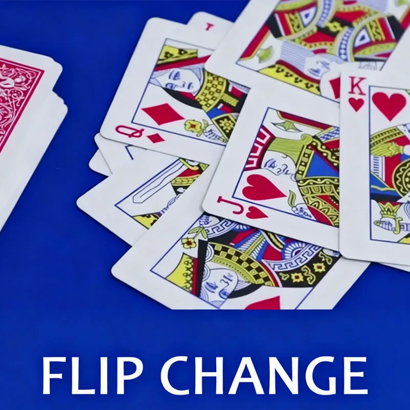 Flip Change Magic Tricks Wrong Card Changes to Chosen Card Easy Poker Magia Magician Close Up Illusions Gimmicks  Props