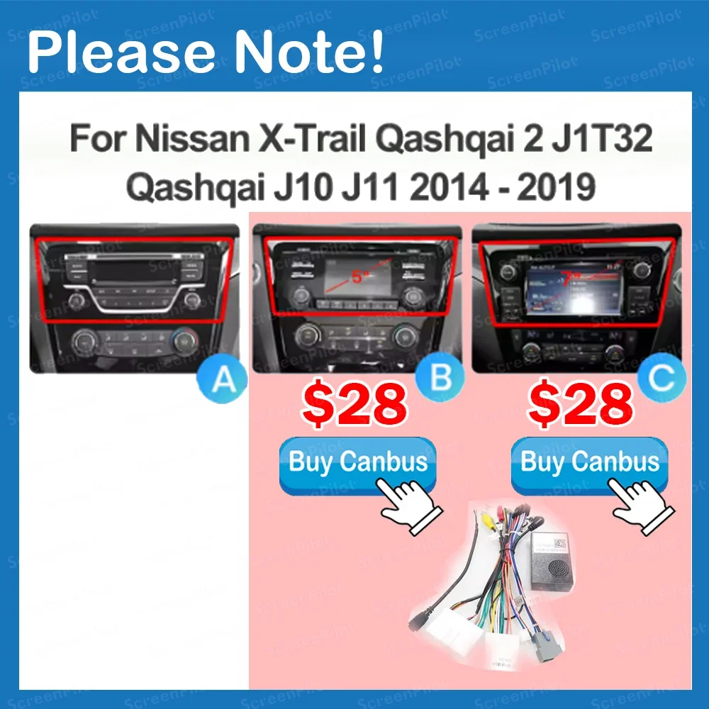 Android 16 Car Radio For Nissan X-Trail Qashqai 2 J1T32 Qashqai J10 J11 2014 2015 2016 2017 2018 2019 Multimedia Video Player 4G - view 5