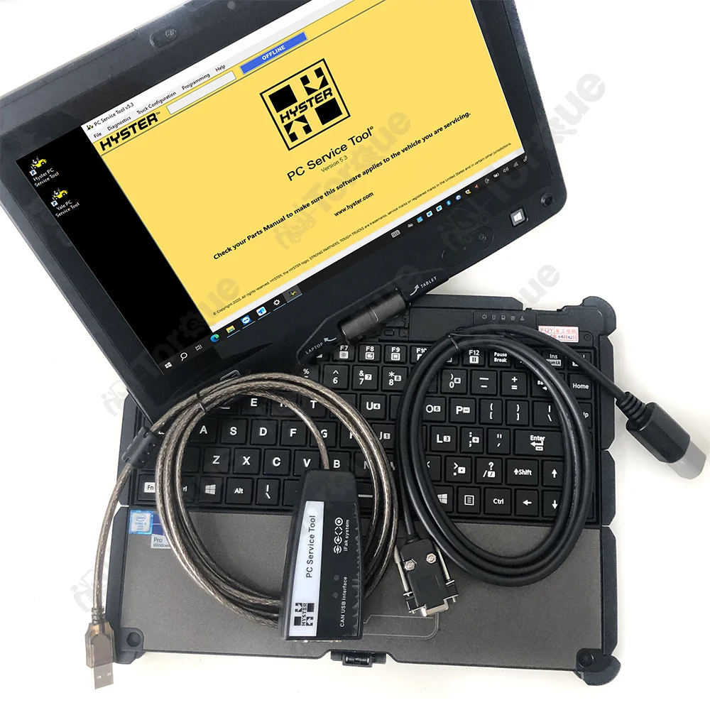 

Getac V100 Laptop for Yale Hyster PC Service Tool CAN USB Interface diagnostic cable Ifak forklift truck auto diagnositc tool