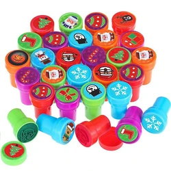 10PCS Cartoon Self-ink Stamps Christmas Gift Children Party Favor Guest Souvenir Birthday Giveaway School Prizes Christmas Gifts