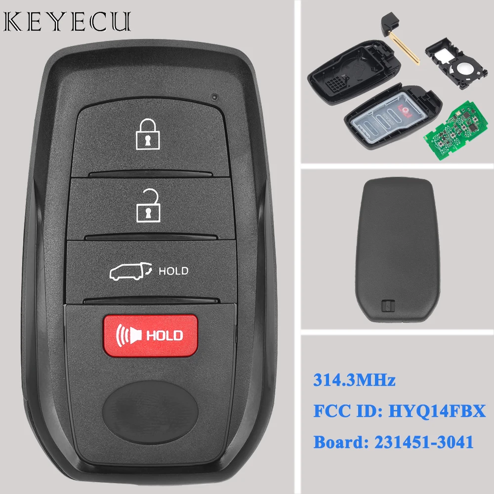 

Keyecu For Toyota Grand Highlander 2024 Sequoia 2023 2024 Venza 2021 2022 2023 Smart Remote Car Key Fob HYQ14FBX 231451-3041