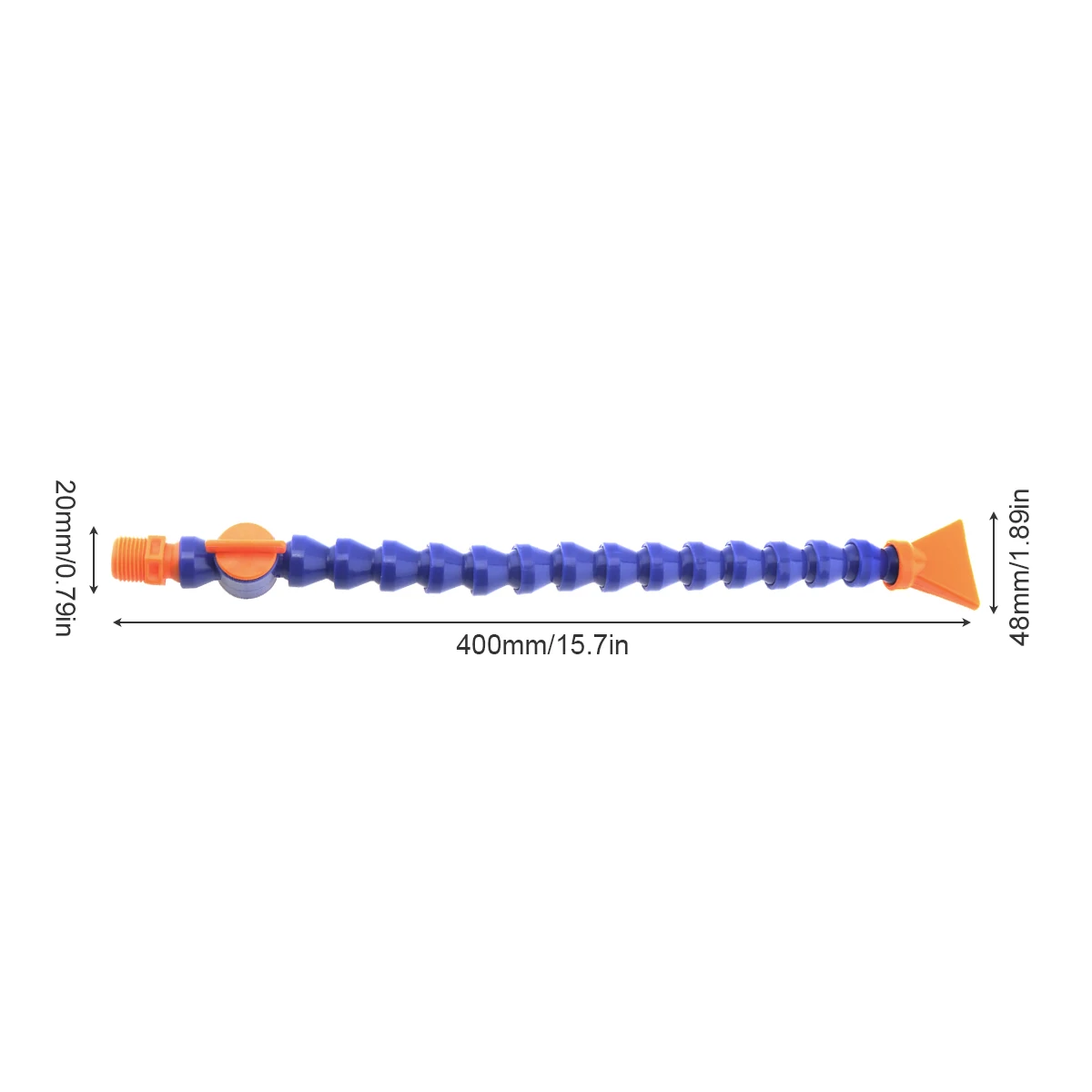TORO 1/2 Inch 400mm Round / Flat Nozzle Plastic Flexible Water Oil Cooling Tube with Switch for CNC Machine / Milling /Lathe