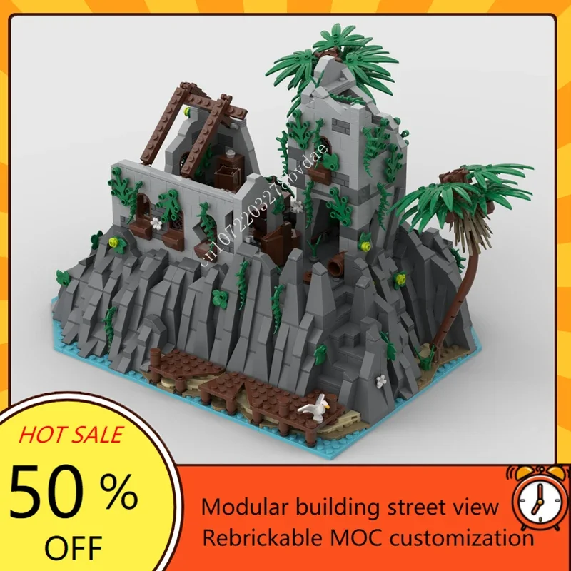 22659ピース 海賊島ベイ リフ島 モジュール式MOC クリエイティブストリートビュー カスタムパズル 建築模型 おもちゃ ギフト