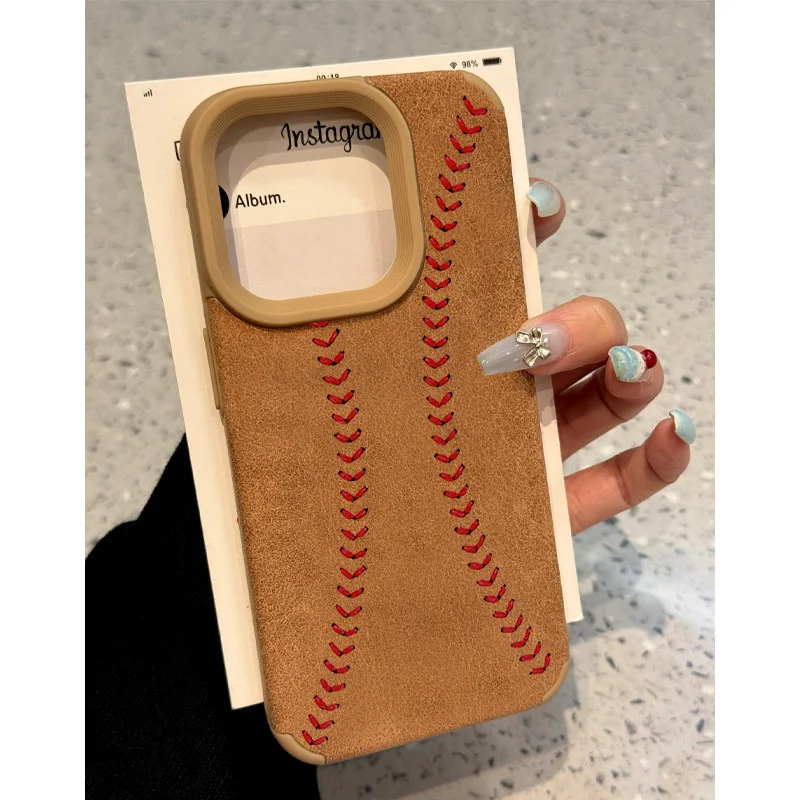 

Simple Baseball Grain Shockproof Case For Vivo Y500 Pro Y39 T4X 5G Y29 4G IQOO Z10X Z10 Turbo Neo 11 10 Pro 15 13 X50 Soft Cover