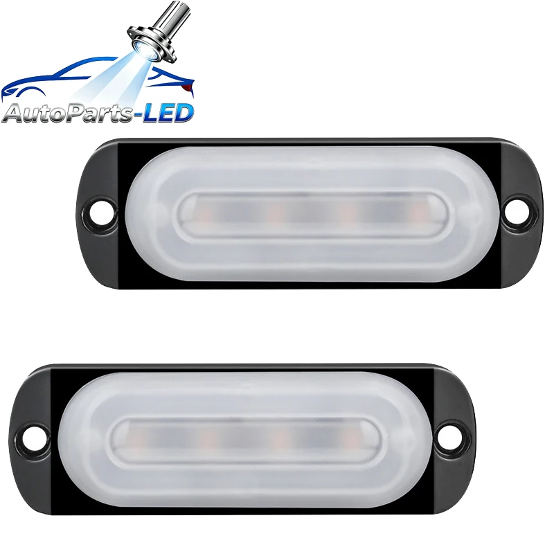 

4pcs Car LED Light12V/24V 12W White 4LED Car Truck Fog Light Lamp Off Road Safety Urgent Signal Truck Side Marker Lights