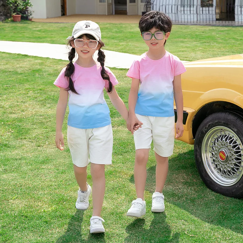 Family Coordinated Clothes Dad Mom Baby Matching Clothing Sets Father Mother and Daughter Son T Shirts Shorts Two Piece Outfits