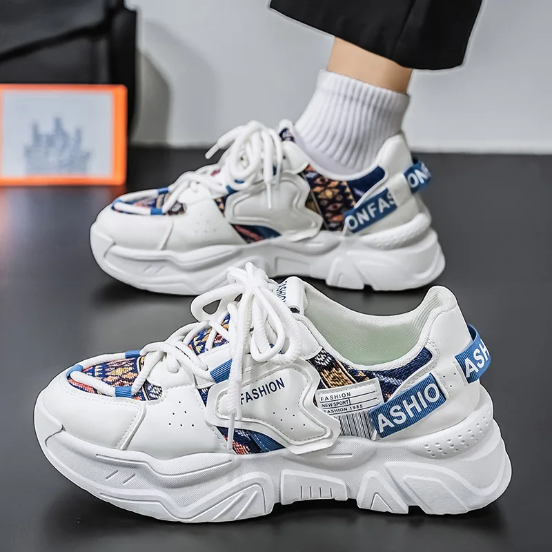 

Мужские кроссовки 2026: Новинка весенней коллекции, универсальные повседневные кроссовки в стиле «папины туфли» на толстой подошве для бега и спорта