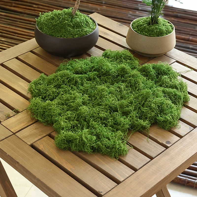 about 20g Artificial Green Plants Polyester Moss Grass Home Living Room Garden Decoration Mini Landscape Fake Flower DIY Crafts