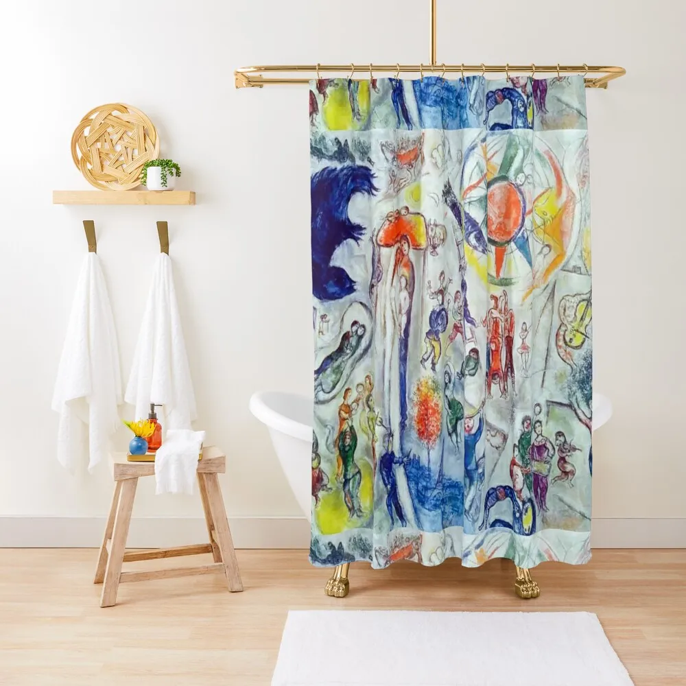 La vie selon chagall Shower Curtain Bathroom Shower Curtain Bathroom Shower Curtain Set