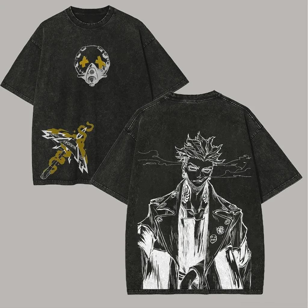 Gachiakuta Washed T-shirt Year round clothing Plus Size Unisex personality Clothes high quality hot product Streetwear Couples