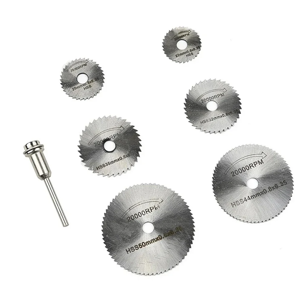 Rotary Tool Silver Blades 7PCS Mini HSS For Metal Cutter Grinding Wheel Mini Circular Cutting Disc Rotary Tool