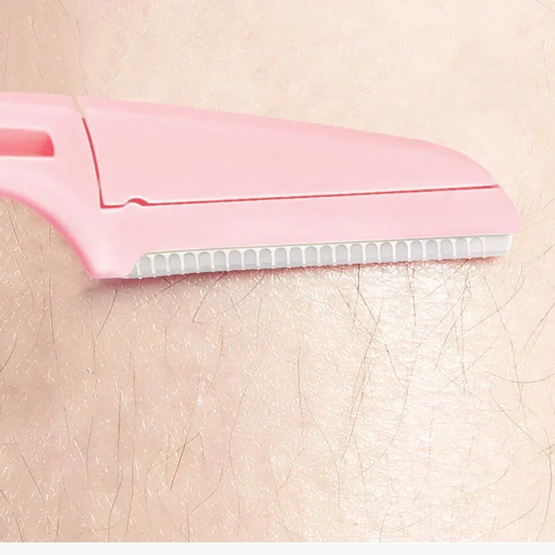 安全な折りたたみ式レディースフェイスシェーバー、眉毛トリマー、傷防止刃、メイクアップツール、眉毛トリマー、女性用フェイスシェーバー