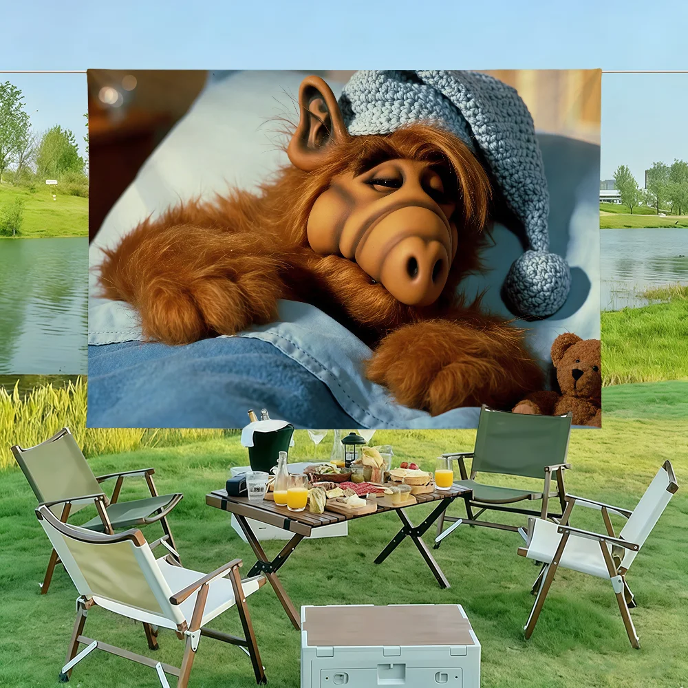 TV Series Alf Pillow Case Anti-dustmite Flag Wall Decorations Home Decor Suitable For Living Rooms Bedrooms Dormitories Parties