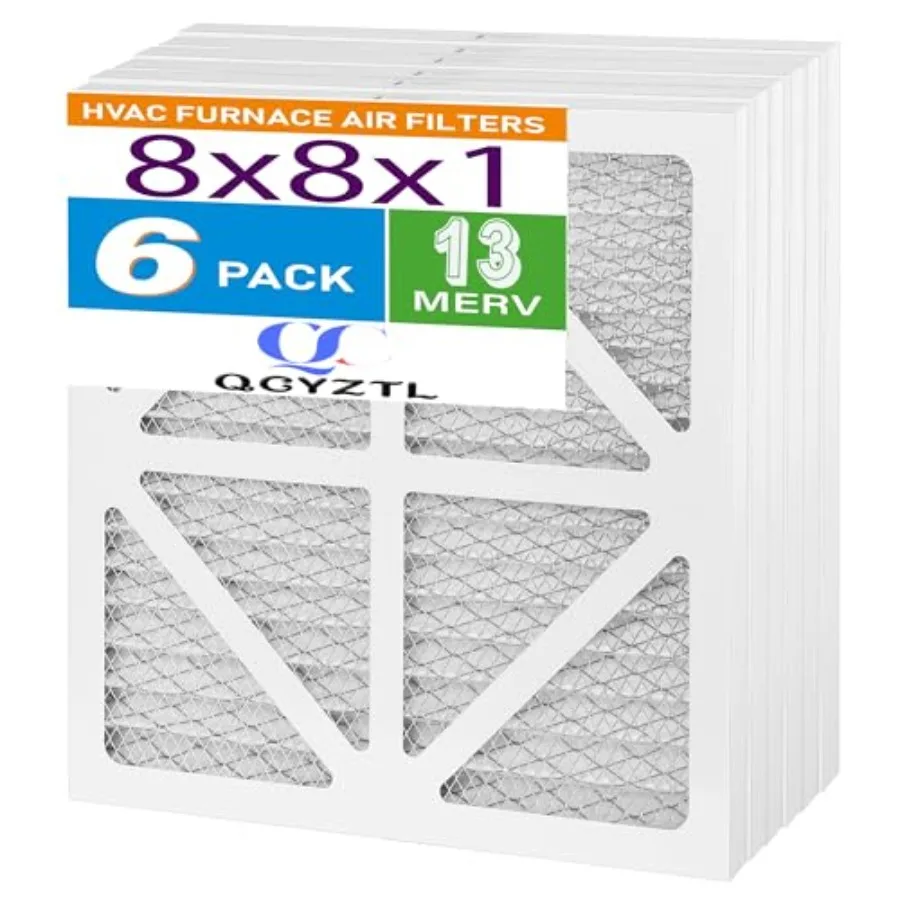 

Улучшенный сменный фильтр для печи 8x8x1 MERV 13, для бытовых систем кондиционирования и HVAC, 6 шт.