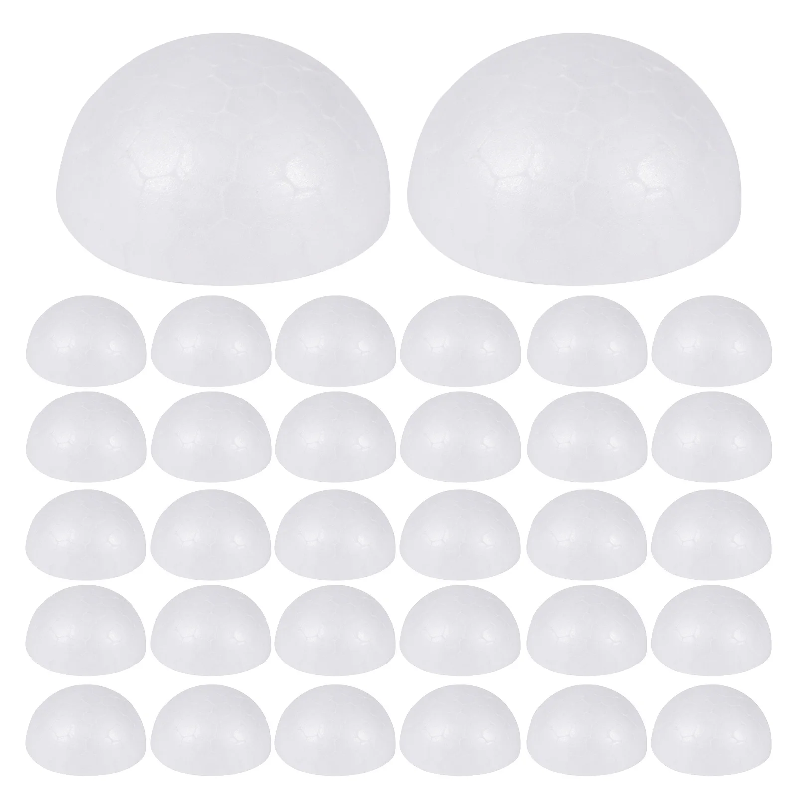 

100 pcs Semicircle Ornament Balls Eco-Friendly Foam Craft Decor For Holiday Christmas Winter Diy Painting Children Activity