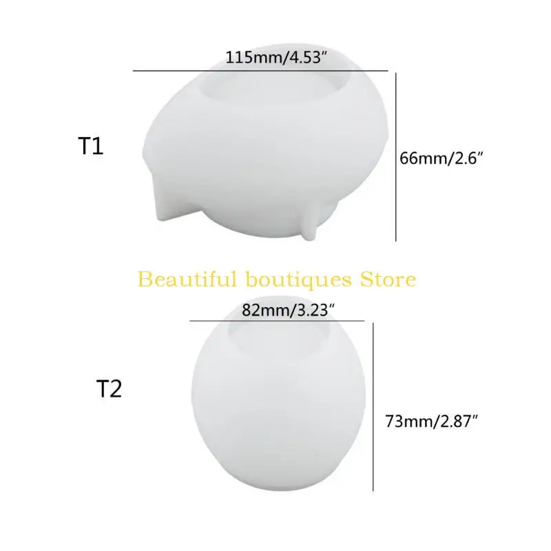 U4LF Silikonkerzenhalter Formen Eierform