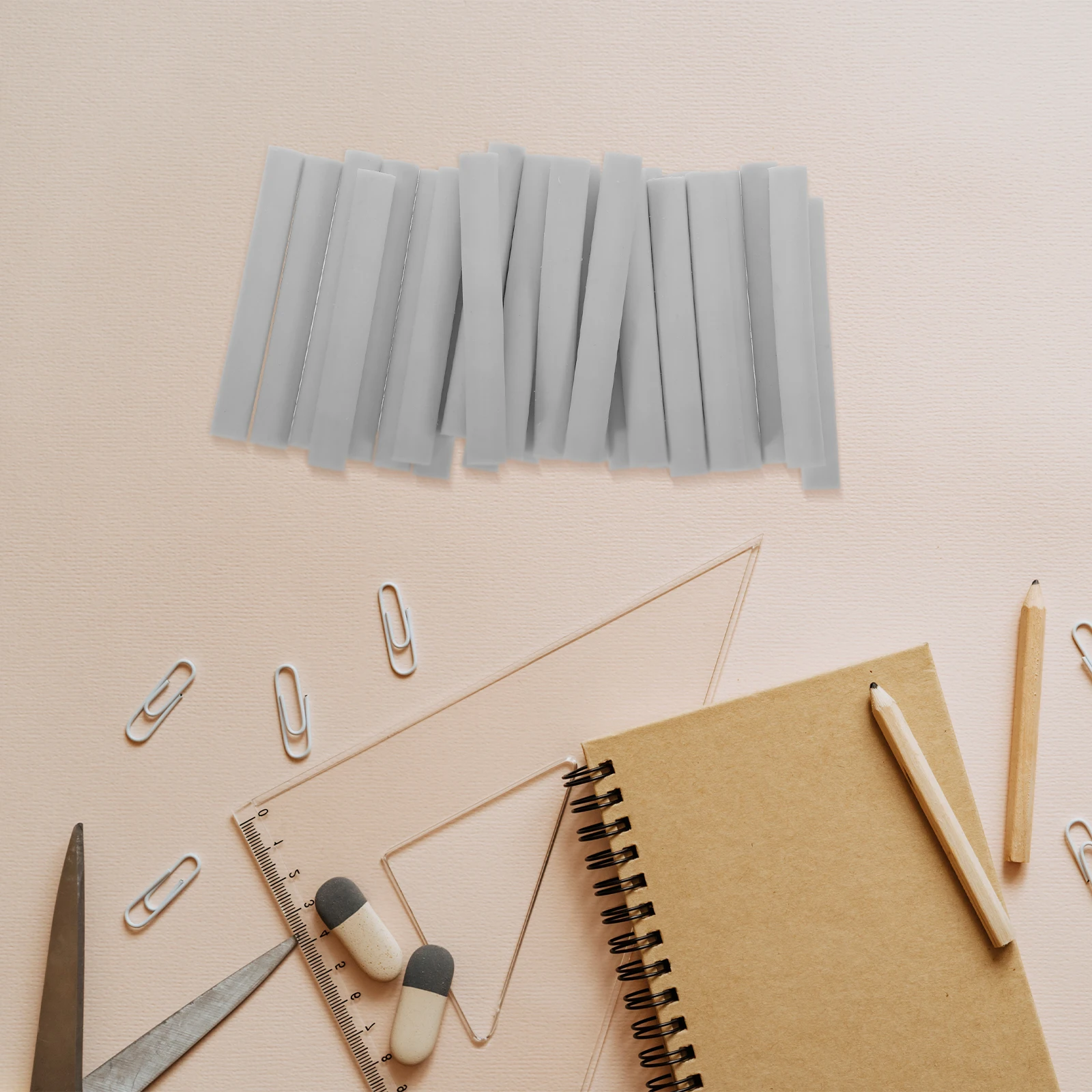 

100Pcs Strip White Erasers Art Drawing Pvc Painting Sketch Erasers School Office Stationery for Students Artists