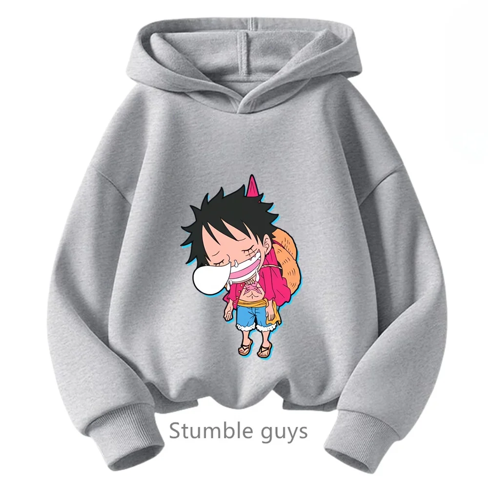 One Pieces Hoodie Kids Clothes Boys Girls Clothing Spring Autumn Cartoon Anime Luffy Zoro Sweatshirt Suit Teen Hooded Sonic Tops image 4