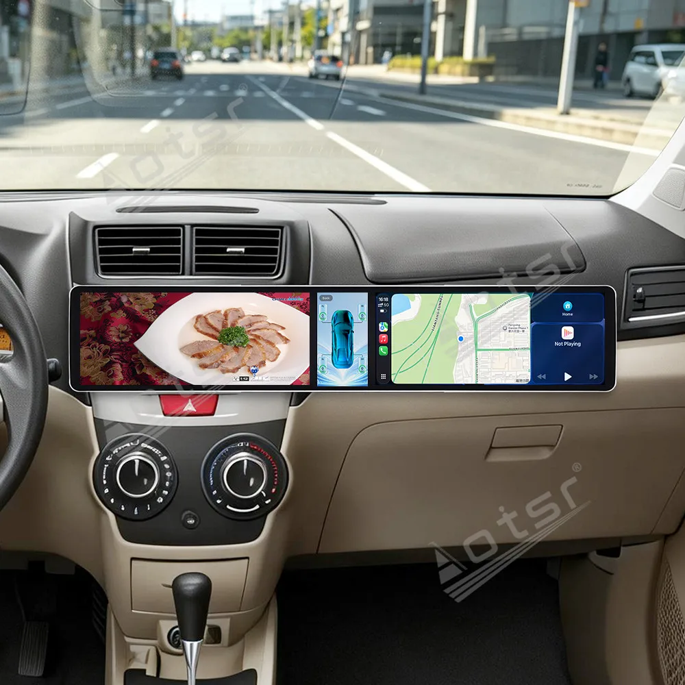 Triple Screen Android Car Radio For TOYOTA AVANZA 2004~2012 Car Stereo CarPlay Android Auto GPS Navigation Multimedia Player