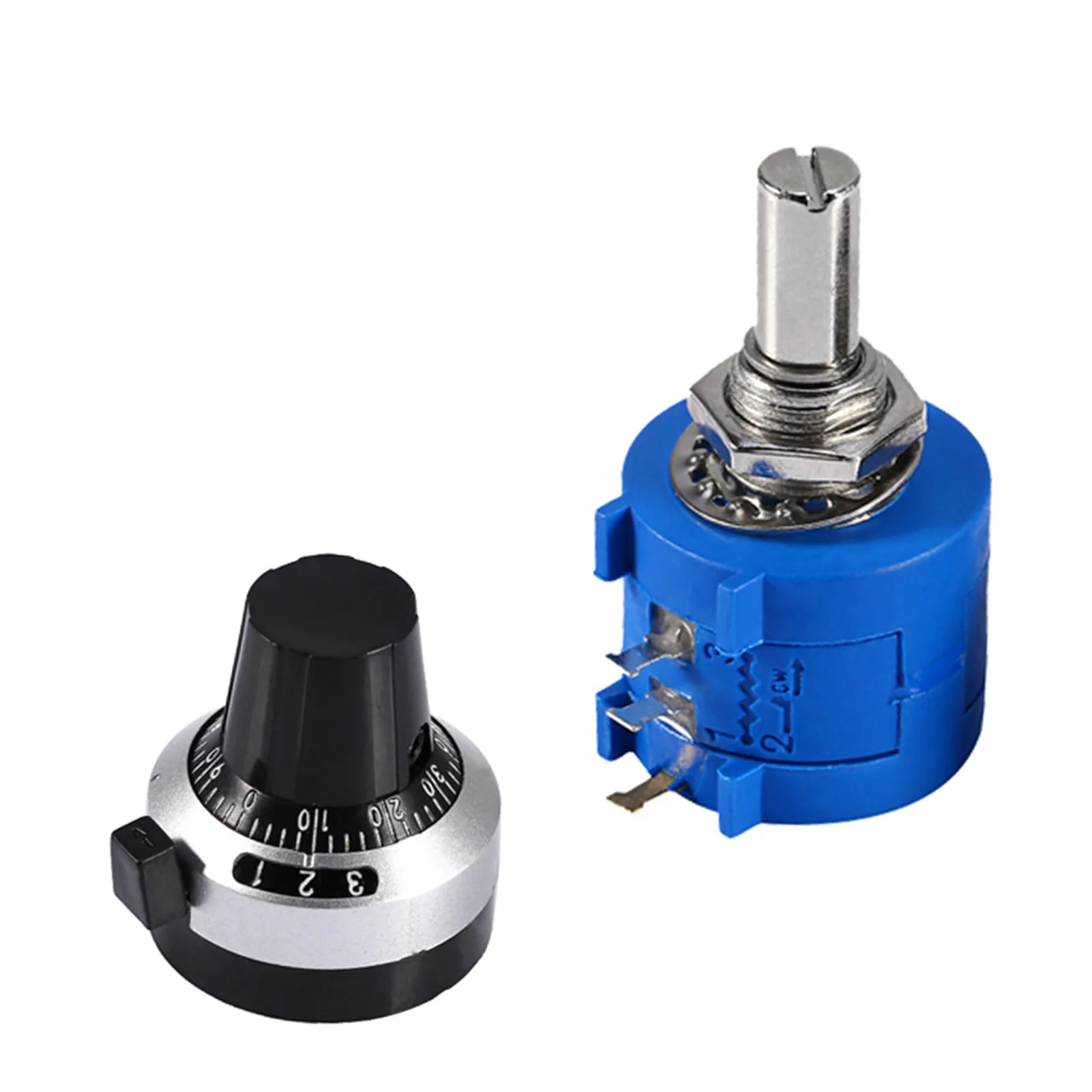 10K Ohm 3590S-2-103L Rotary Wirewound Precision Potentiometer Pot 10 Turns Knob