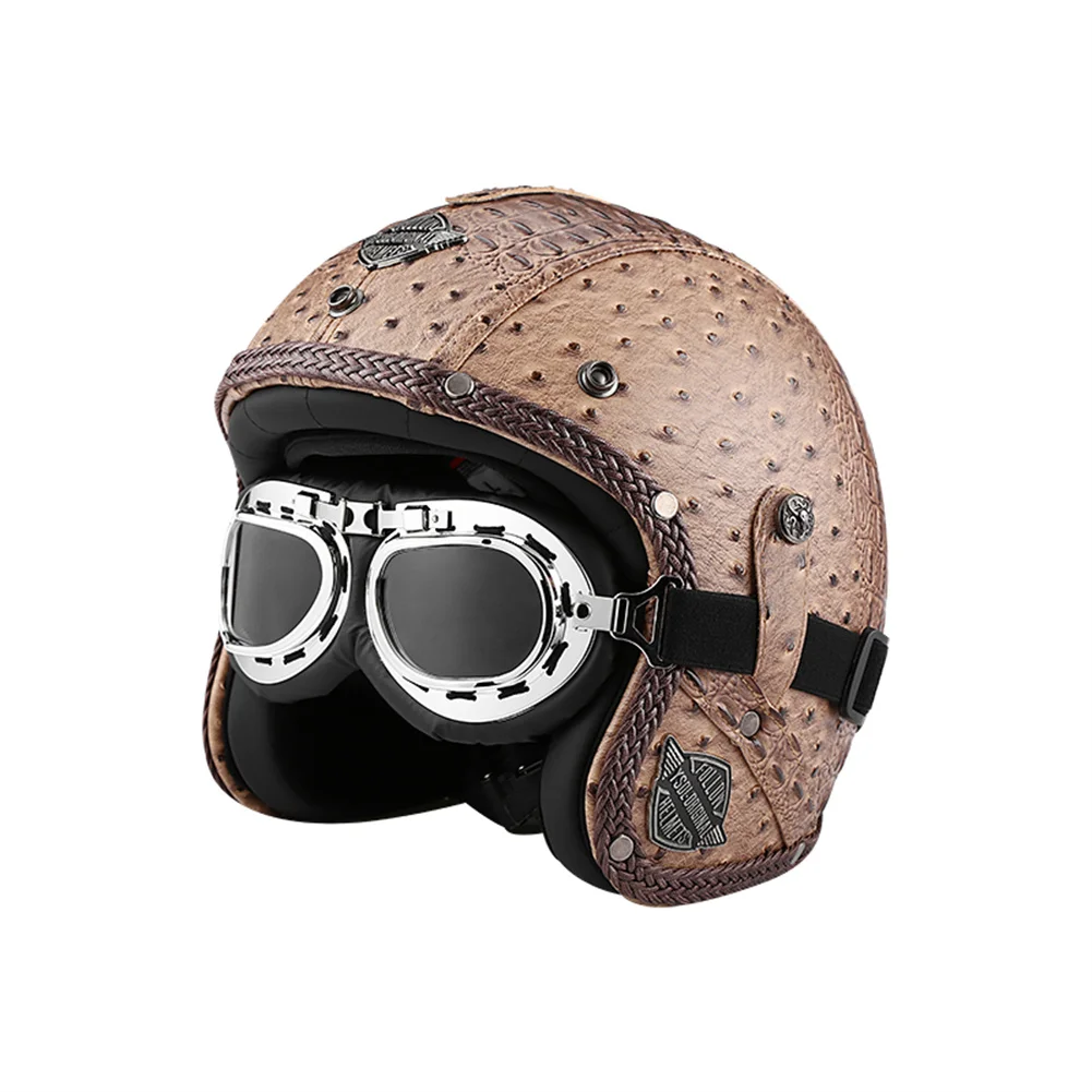 

Summer High Quality Electric Scooter Riding Jet Casque Moto Casco Vintage Women's Open Face Motorcycle Helmet DOT Approved Kask