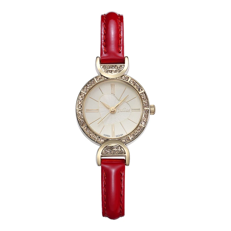 ساعة يد نسائية جديدة، طراز كوري، قرص صغير، ساعة عصرية، حزام رفيع، ساعة طالب، هدية على شكل قلب، هدية نسائية. #5