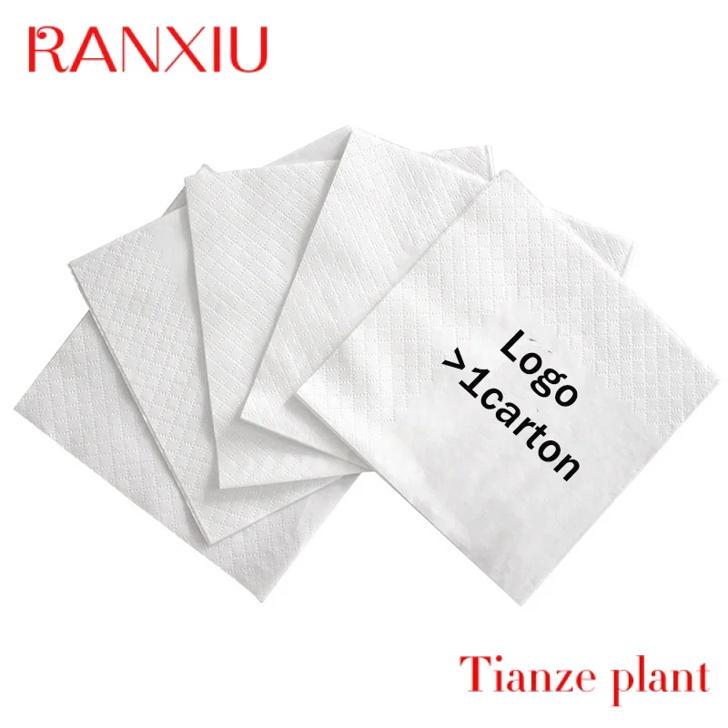 Custom custom logo print restaurant wrapping napkin logo coffee shop tissue name napkin