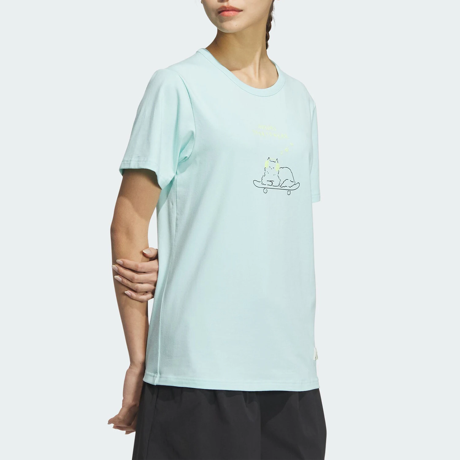 تي شيرت Adidas أصلي W GFX Z TEE للسيدات برقبة دائرية بسيط وأكمام قصيرة JN6661 #2