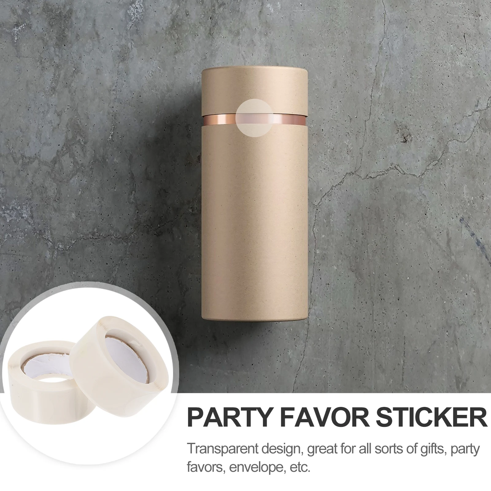 

1000pcs Sealing Labels Clear Transparent Round Self Adhesive Gift Wrapping Party Favor Packaging Jar Envelope Bag Seals Stickers