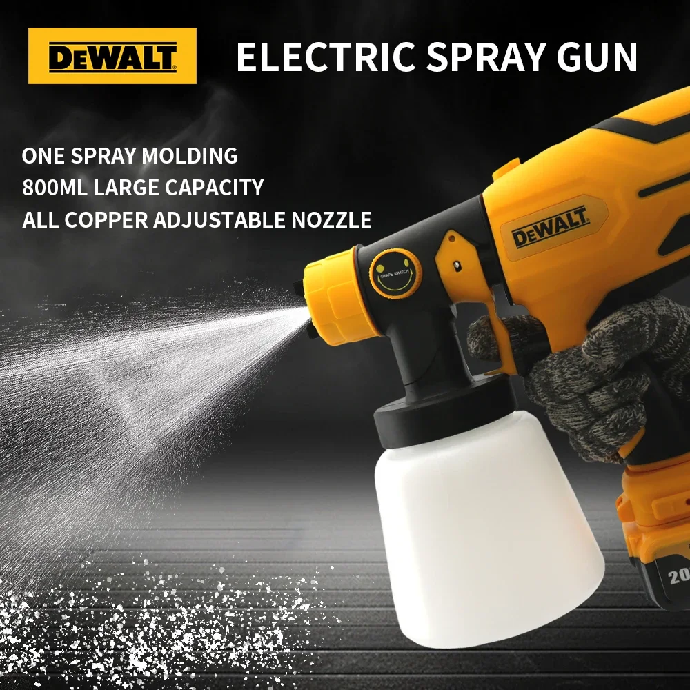 

DEWALT Electric Spray Paint Gun 800ML Cordless Paint Sprayer Electric Paint Sprayer Painting Power Tools For 18V Battery tools