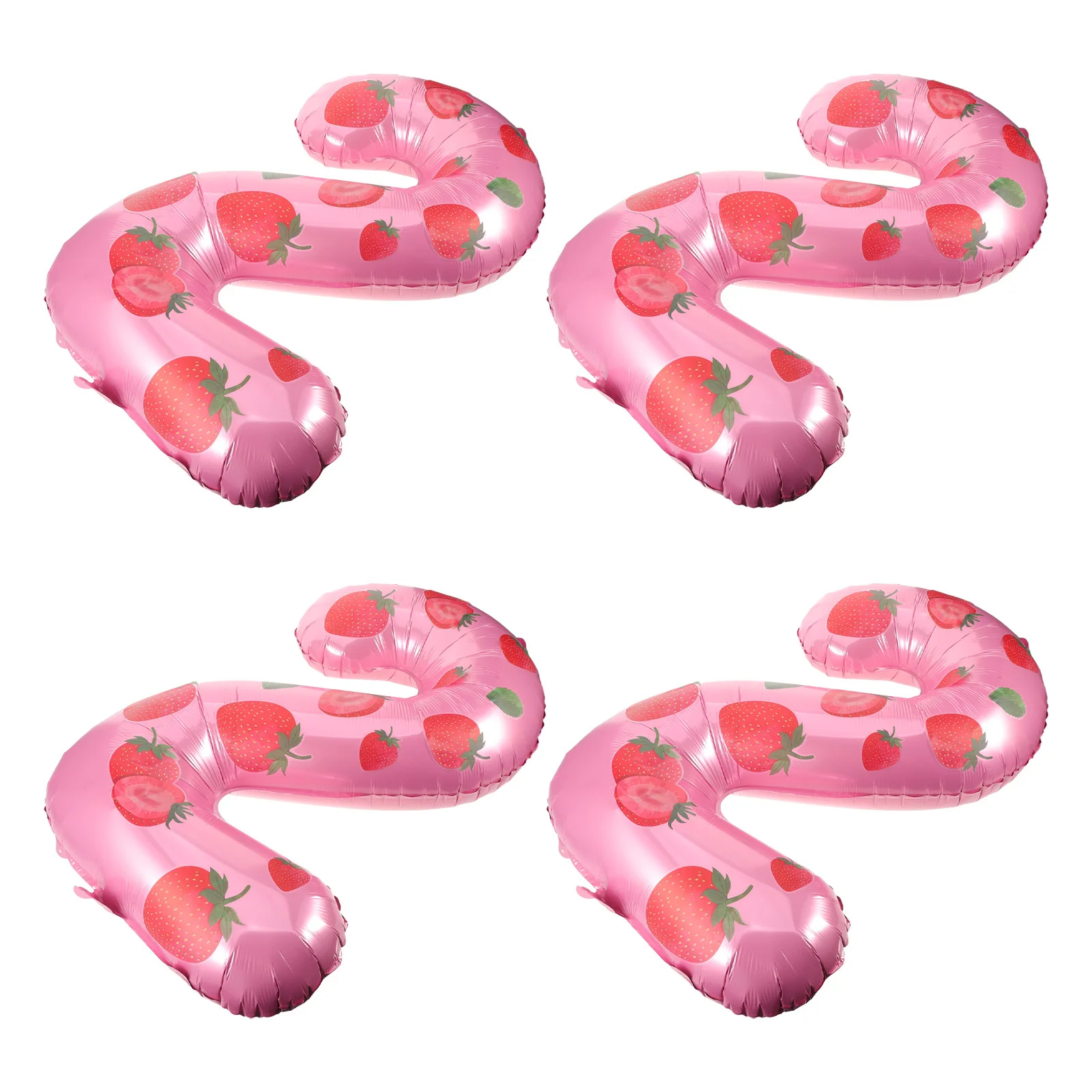 4 قطعة 32 بوصة الفراولة احباط بالونات معدنية عدد 2 بالون الحلو الفاكهة حفلة عيد ميلاد زينة الفراولة بالونات احباط
