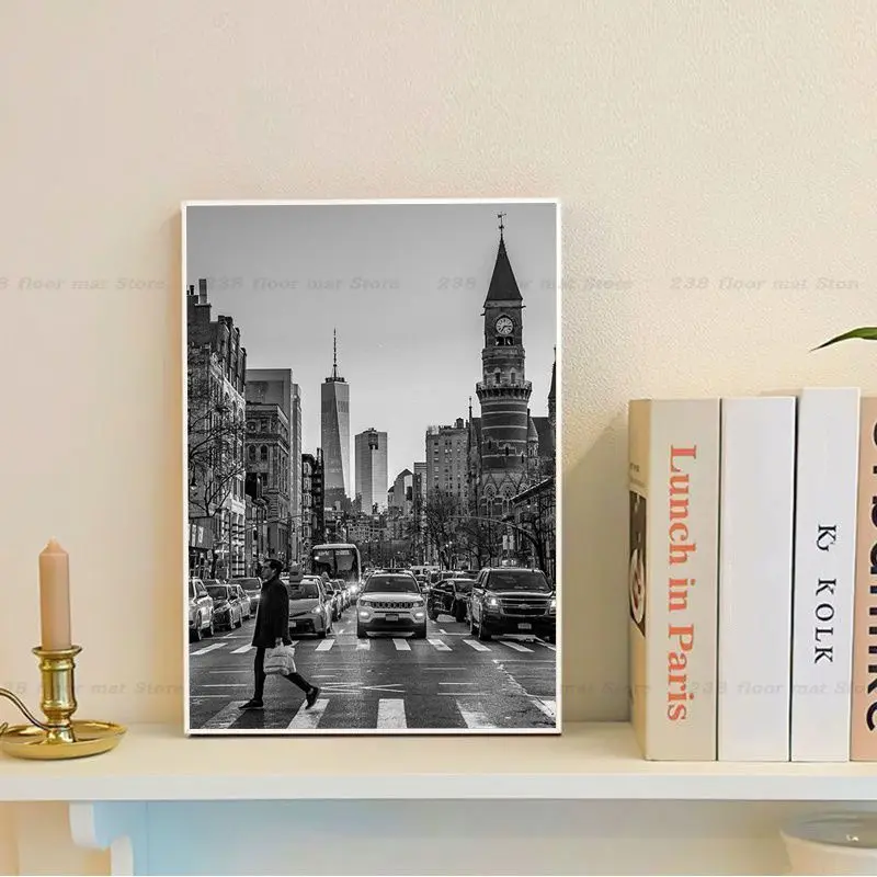 New York DIY Sticky Poster Decoracion Painting Wall Art White Kraft Paper Kawaii Room Decor image 2