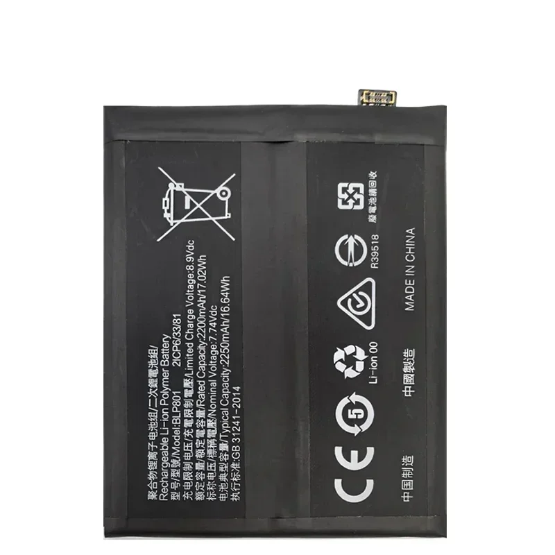 Fast Shipping 2025 Years High Quality 1+ Original Battery BLP801 For Oneplus 8T 9R One Plus 9R 8T 4500mAh Replacement Bateria