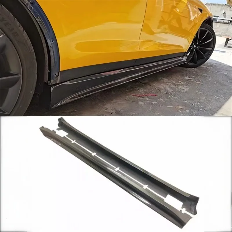 

For Tesla Model X 2016 2017 2018 2019 2020 2021 2022 Real Carbon Fiber Side Skirts Spoiler Kit