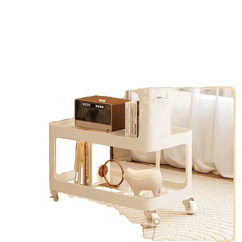

Side table coffee table movable living room sofa side cabinet creative household small apartment bedside push-pull rack