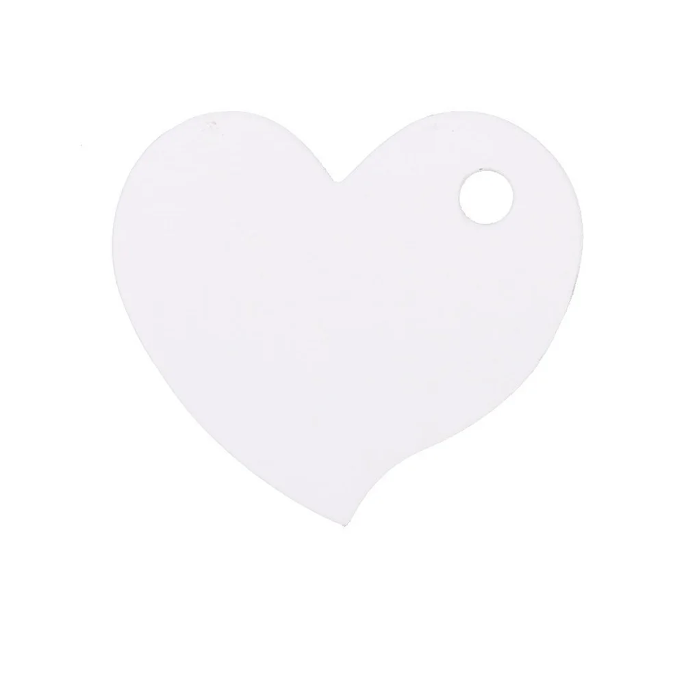 100Pcs Heart Shape Kraft Paper Gift Tags 4.5x4.5cm DIY Blank Labels Jute Rope Thank-You Card for Wedding Shower