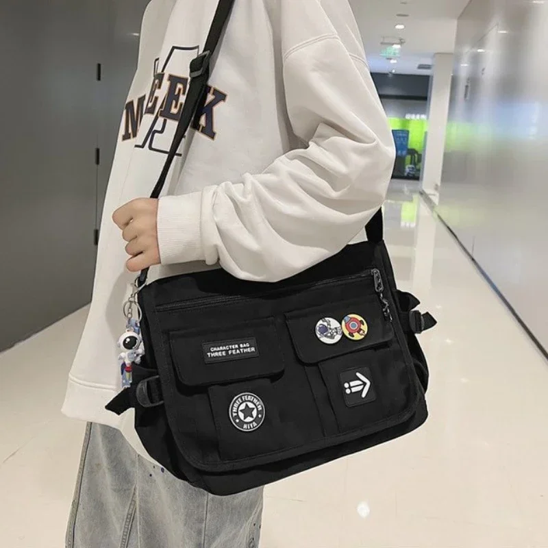 Men Nylon Crossbody Bags for Women Messenger Bag Girls School Book Bags Youth Canvas Handbags Shoulder Bag Sac Bolsas