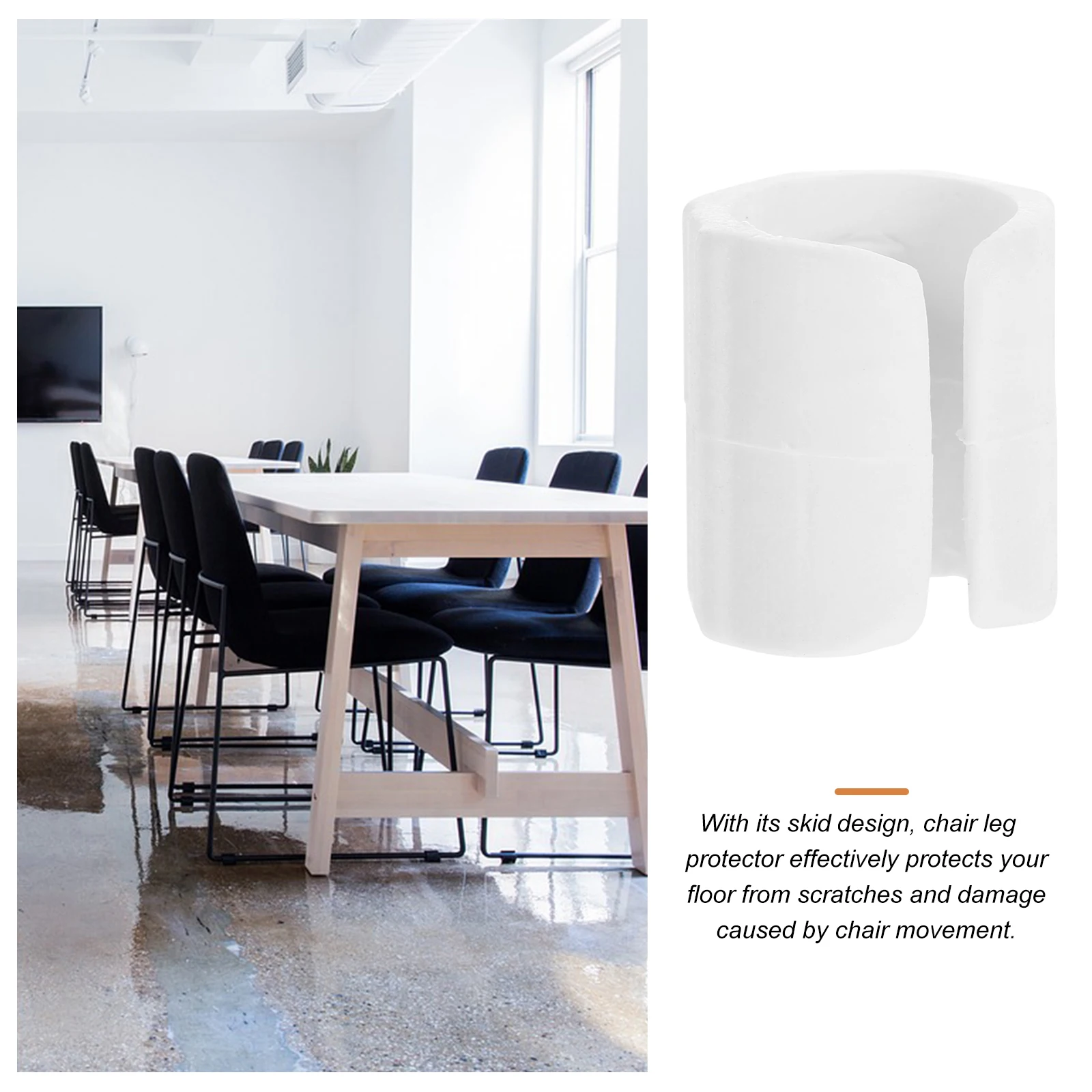 

50Pcs Chair Leg Floor Protectors Plastic Nonslip Caps Easy Install Furniture Feet Guards Plastic Chair Leg Floor Protectors