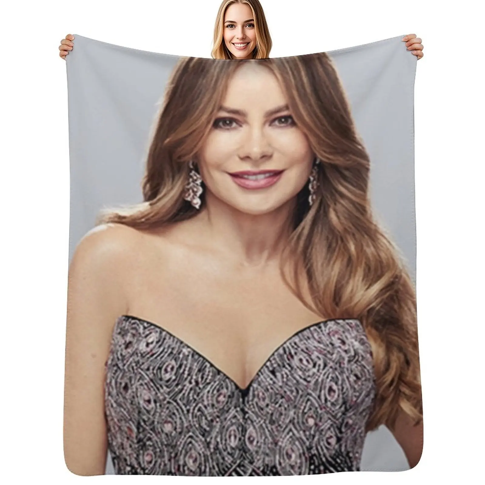 

Sofía Vergara Throw Blanket Furrys Blankets For Sofas Cute Thermals For Travel Blankets