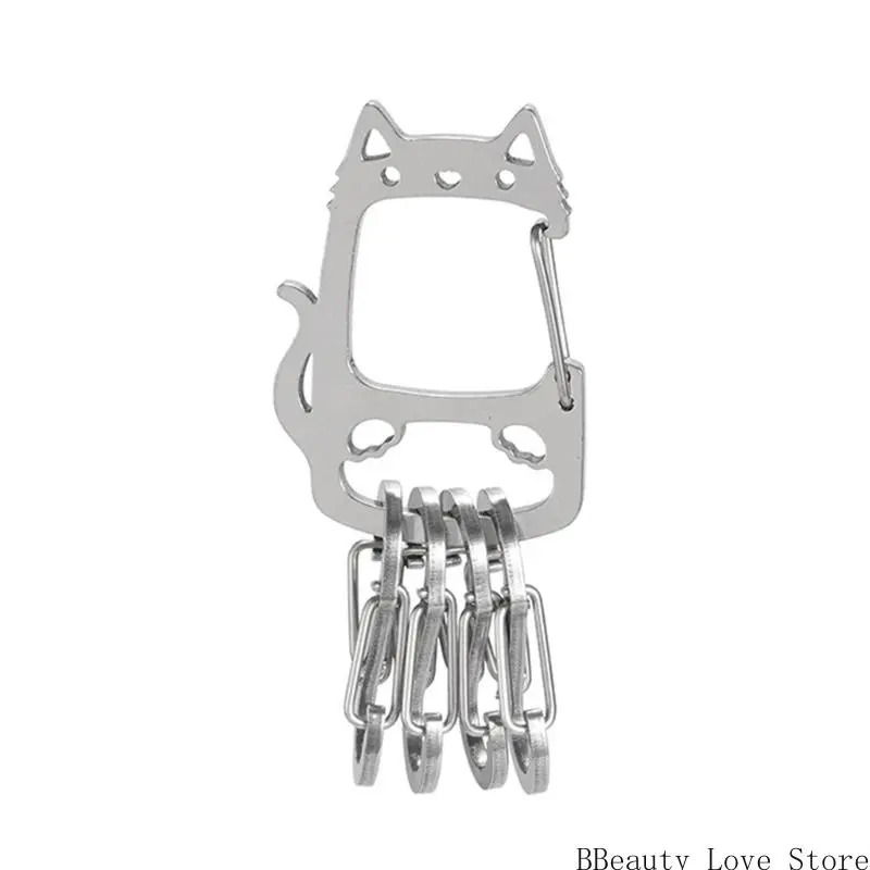 

Stainless Steel Lucky Keychain Ornament With Creative S Hook Design For Travelers And Outdoor Enthusiasts