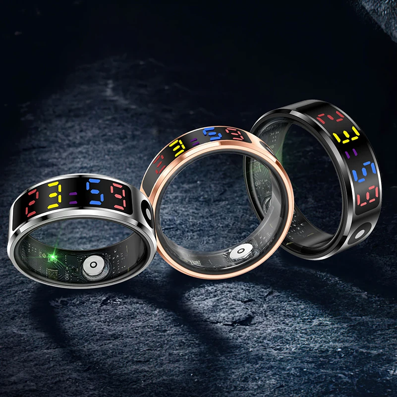 Original Fashion Smart Ring R12 with Screen Display, Monitoring of Heart Rate, Blood Oxygen, Blood Pressure, Gesture Interaction - Image 4