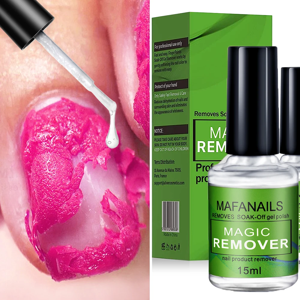 Nail Art Burst Remover Gel, esmalte UV, Remover Gel, Sem Cheiro, Limpar, Magia, 2 min, Limpeza Rápida, 15ml