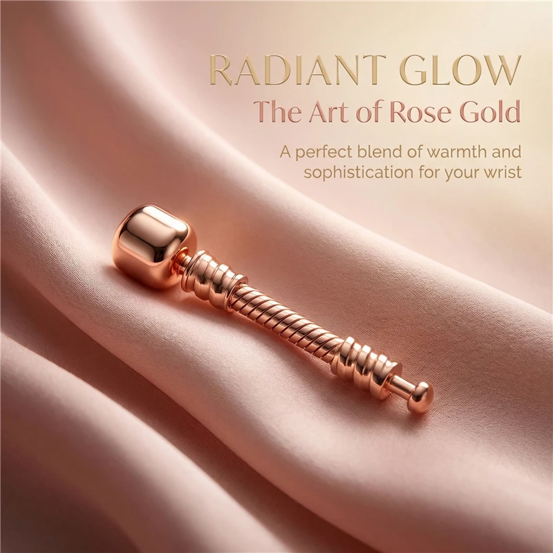 HOT Verlängerungsglied aus 925er Silber Roségold für Original-Charm-Armbänder – Verlängern Sie Ihre Damen-Schmuckstücke – Ideales Geschenk
