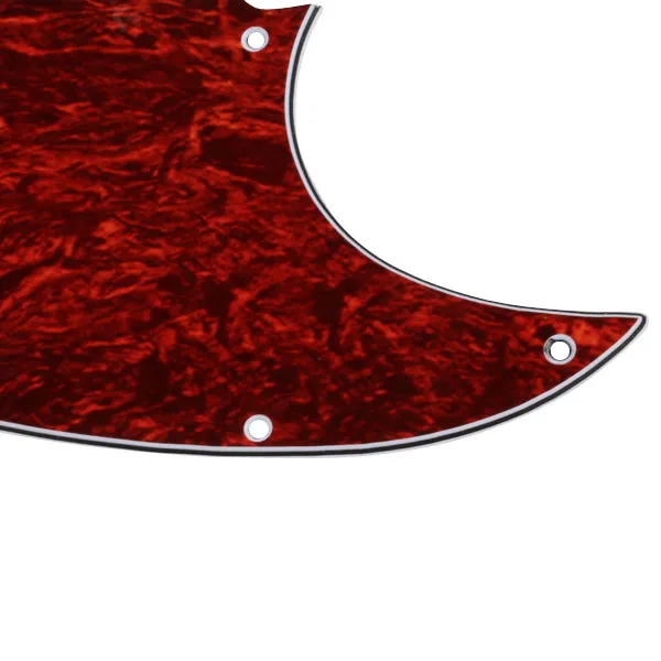 Tooyful Hot 1Pc Anti-Scratch Celluloid &PVC Tortoise Shell Pickguard 3 Ply for Jazz Brand Guitar Lovers Red