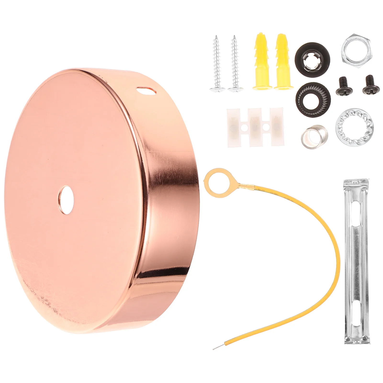 

1Set Ceiling Cover Plate Round Iron Chandelier Canopy Durable Ceiling Light Fixture Mounting Bracket Pendant Chandelier Canopy