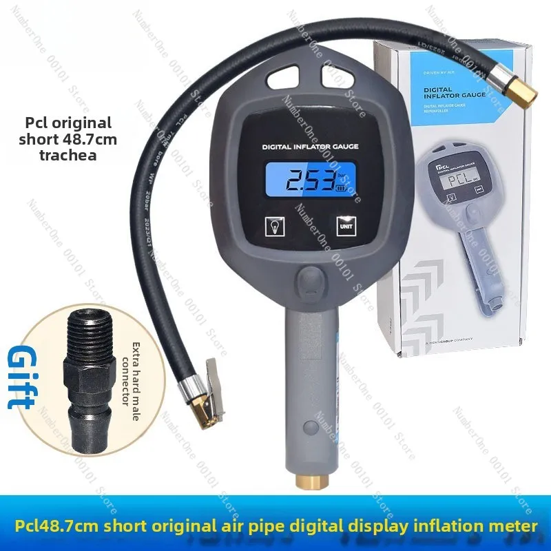 Digital Car Tire Inflator Gauge with LCD Display High Precision Shockproof for Automobile Truck Bike Tire Pressure